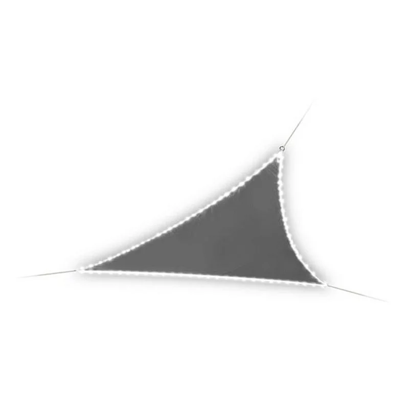 Toldo Vela com Rebordo LED - Triangular - 3.6 X 3.6 X 3.6 M - Verde Limão