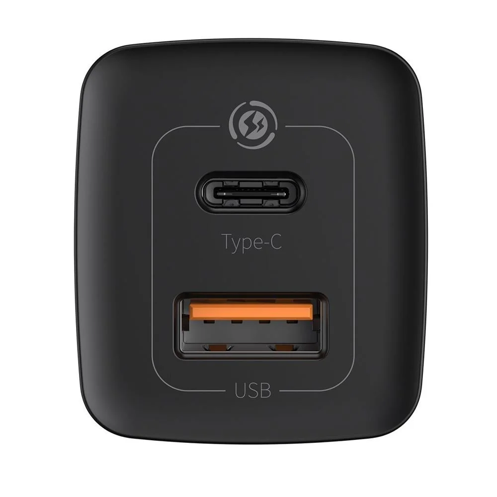 Adaptador de Energia Gan2 Lite Fast Charge Usb-C / Usb 65w Preto - Baseus