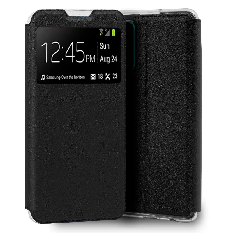 Cool Flip Cover Case para Oppo A94 5g / Reno 5z Liso Preto