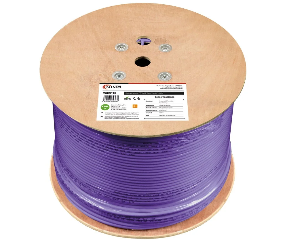 Bobine Cabo de Rede Ftp Cat6 Rigido (1000m) - Nimo
