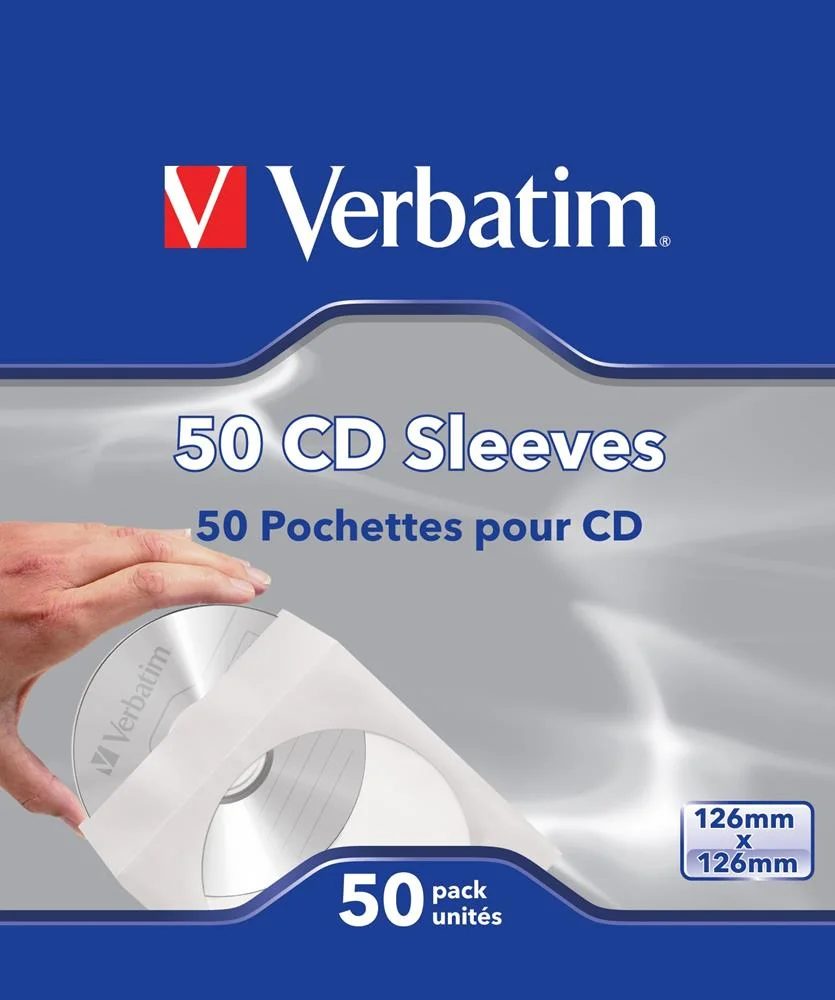 Cd/Dvd-Hüllen Papier 50er Pack Verbatim
