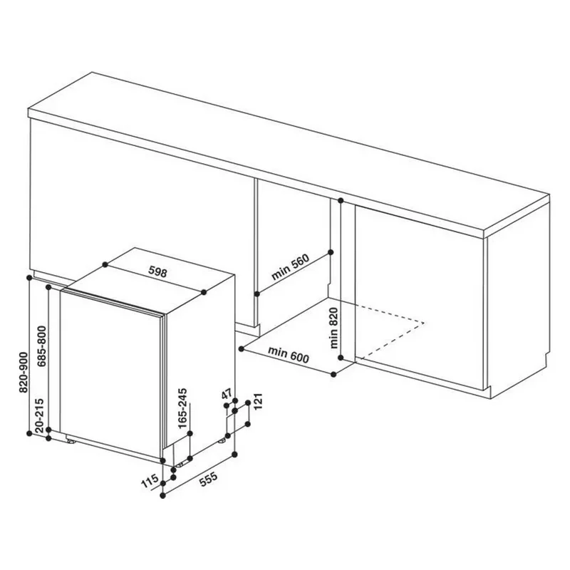 Máquina Lavar Louça Hotpoint Hic-3-O-33-Wleg