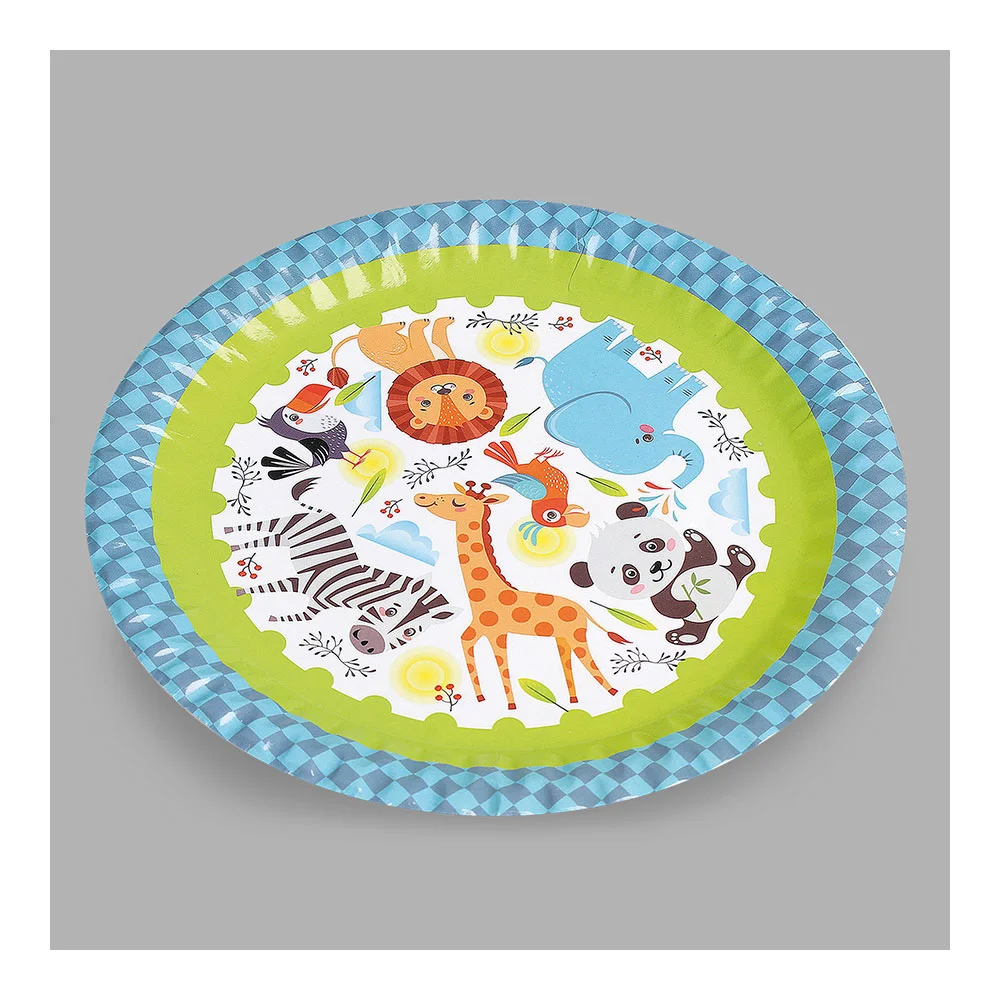 Saco 4 Pratos Desenho Animais 23cm Papelão