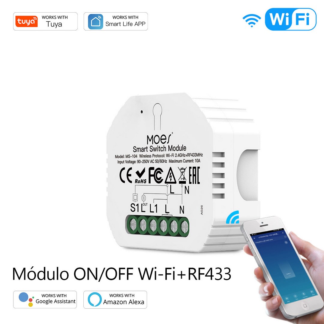 Módulo Iluminación Wifi Rf 433 - Moes