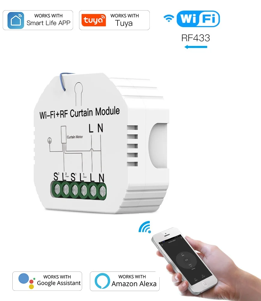 Módulo Persianas/Persianas Wifi Rf 433