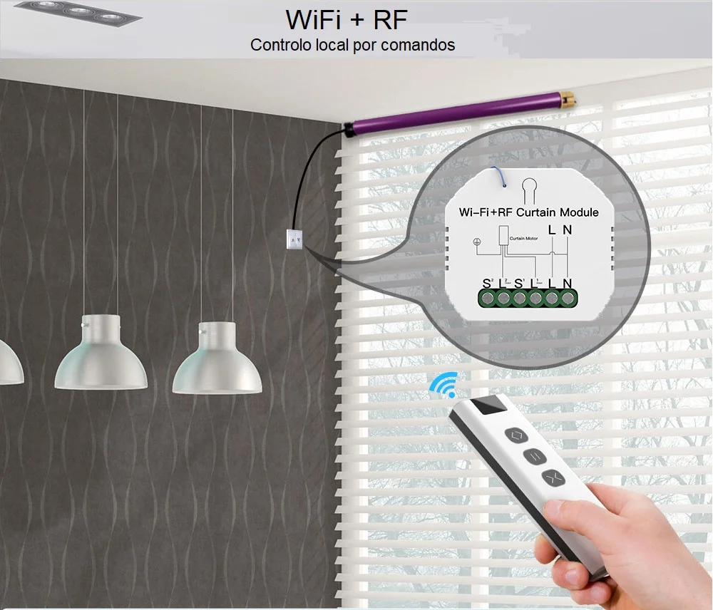 Módulo Persianas/Persianas Wifi Rf 433