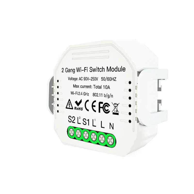 Módulo 2 Canais On/off Rf 433mhz + Wifi