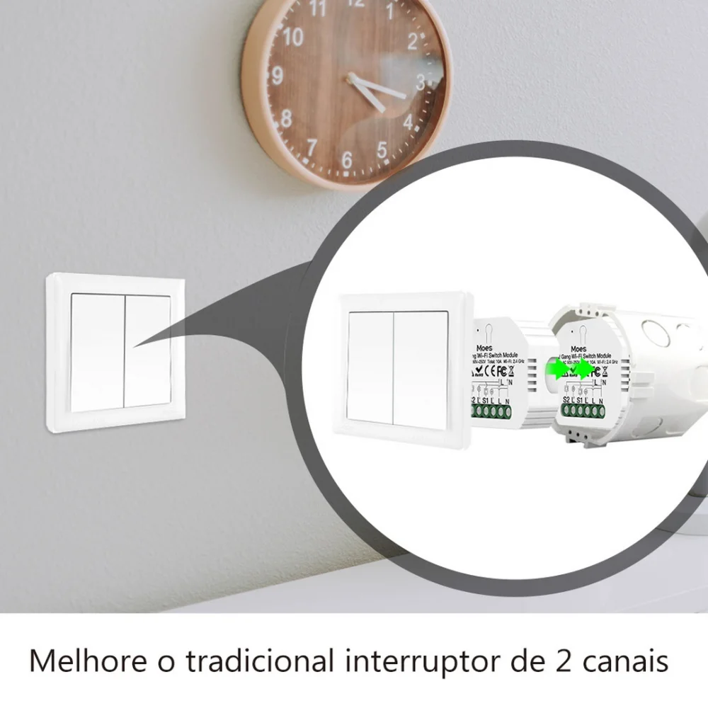 Módulo 2 Canais On/off Rf 433mhz + Wifi