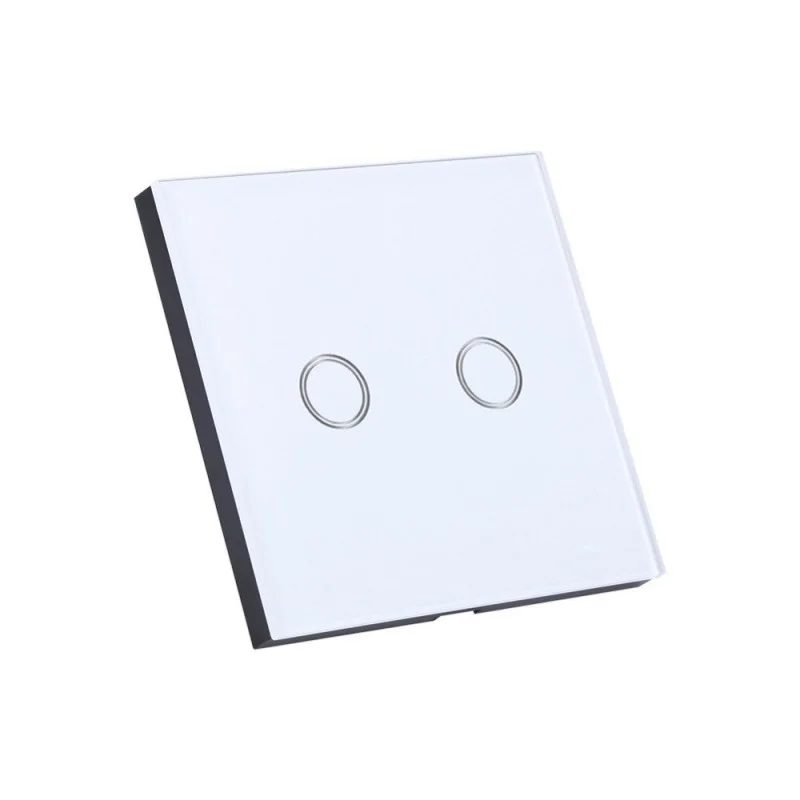 Interruptor Duplo Em Vidro Rf 433mhz