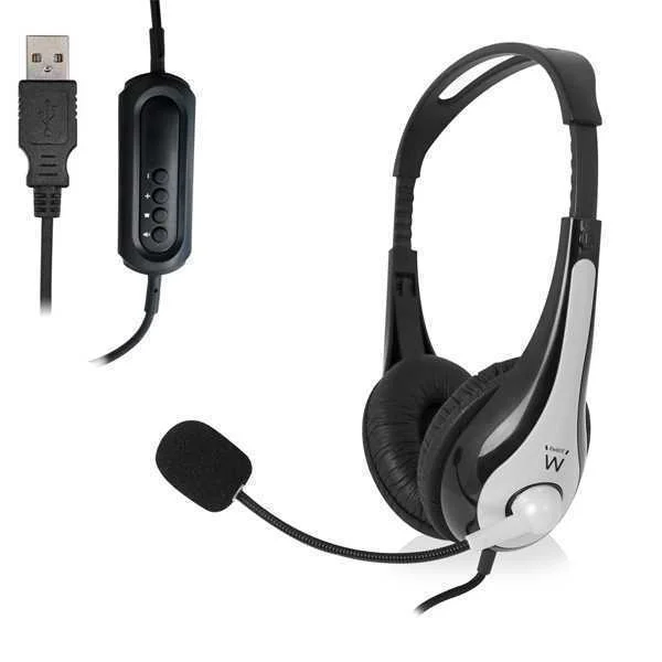 Ewent Headset Pro com Mic And Volume Control Usb