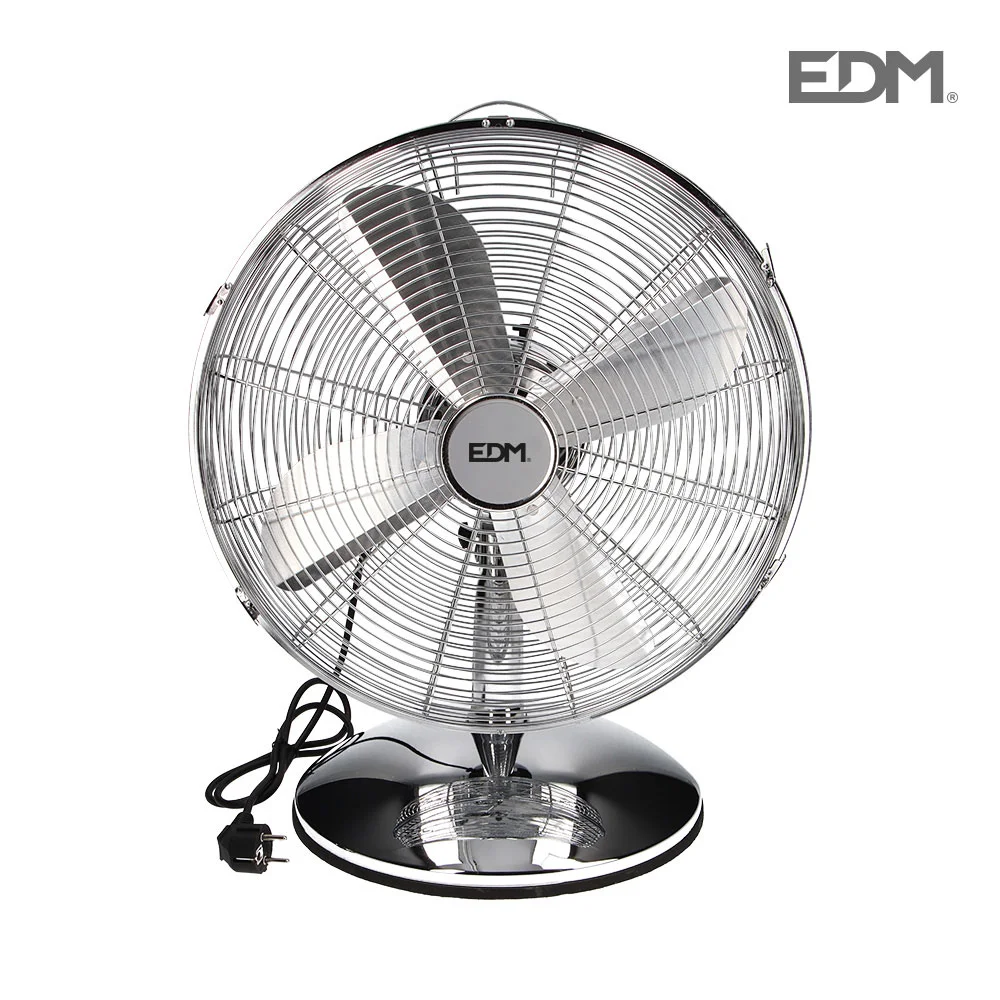 Ventoinha de Mesa Cromado 60w   Aspas 40 Cm Edm