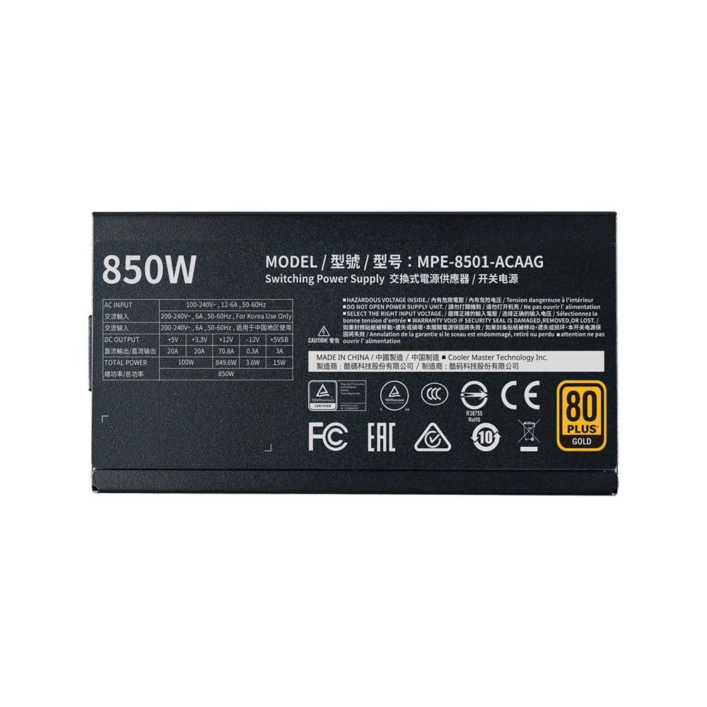 Fuente Alimentacion Cooler Master Mwe Gold V2 850.