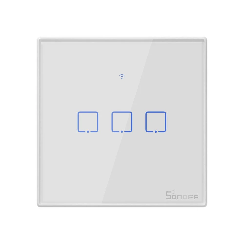 Smart Switch Wifi + Rf 433 Sonoff T2 Eu Tx (3-Cha.