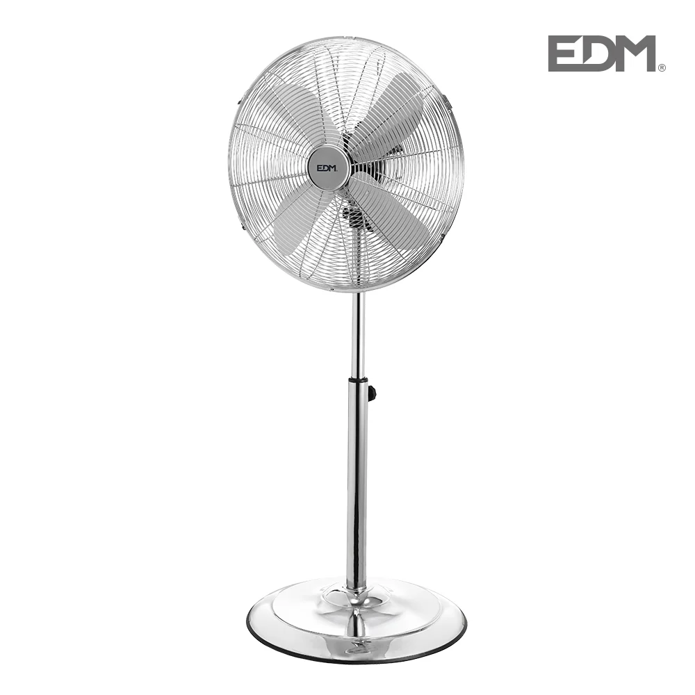 Ventoinha Pé com Base Circular Cromado 60w   Asp.