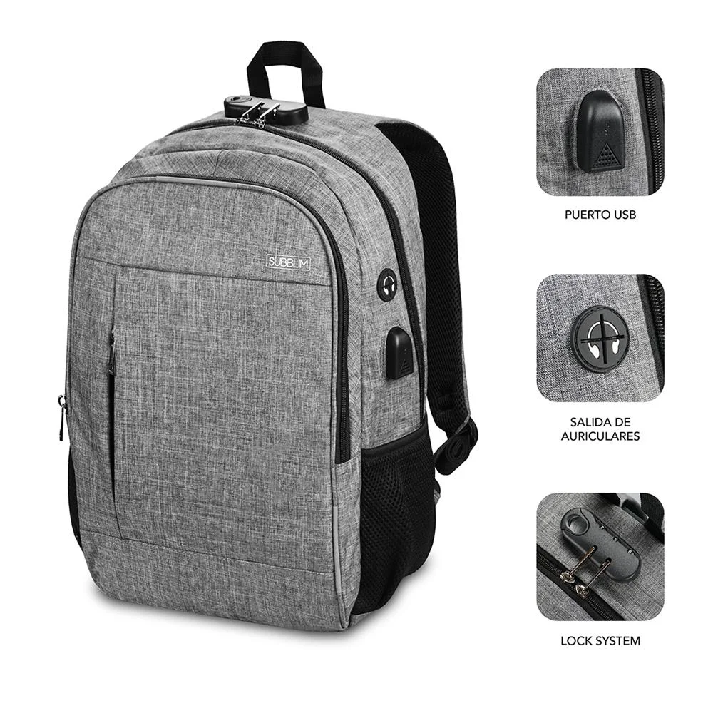 Mochila para Portátil e Tablet com Saída Usb