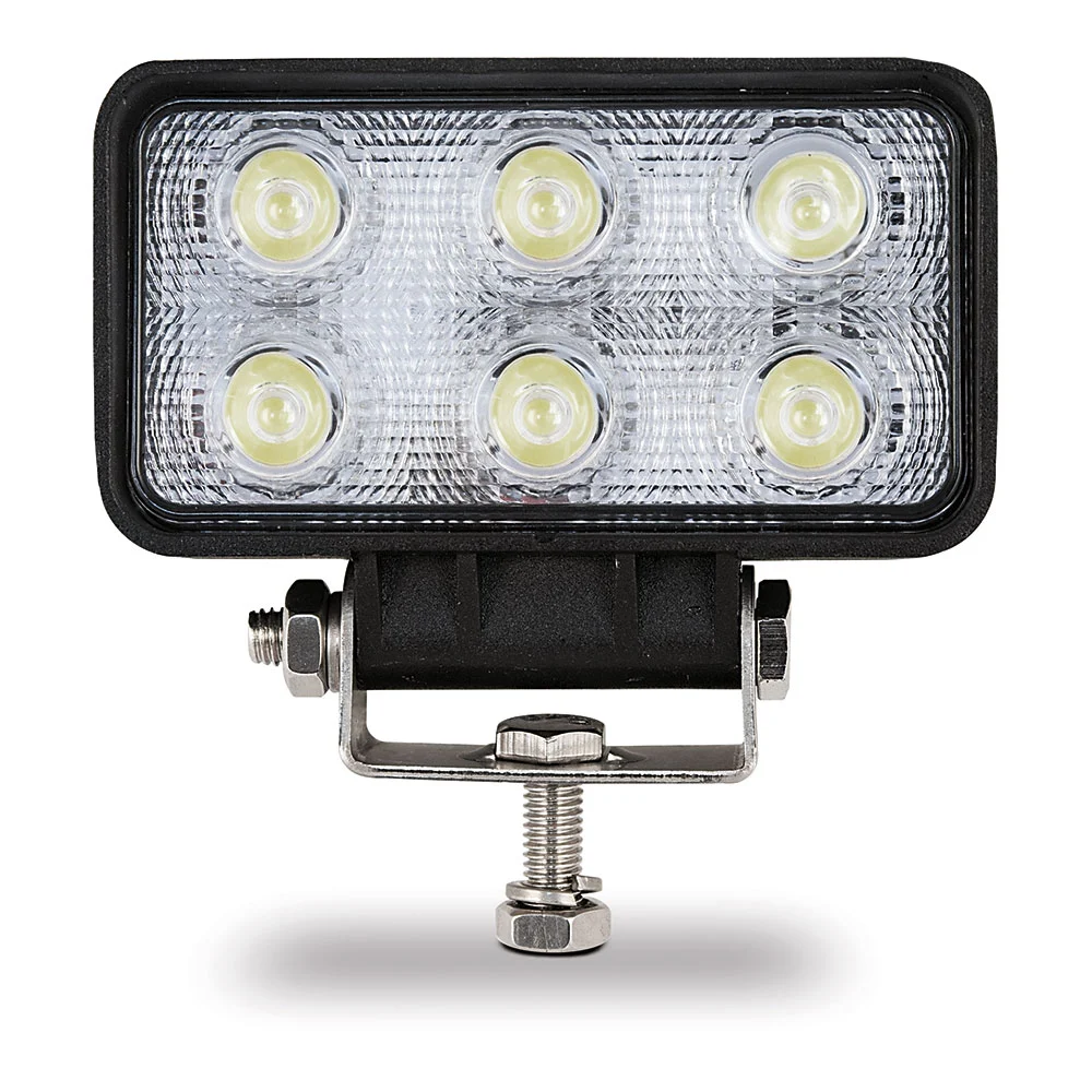 Foco De Trabalho Ret&acirc;ngular - 6 Leds 18w 1200 Lm