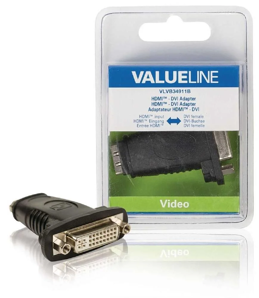 Adaptador Hdmi - Dvi Com Entrada Hdmi - Dvi Femea.
