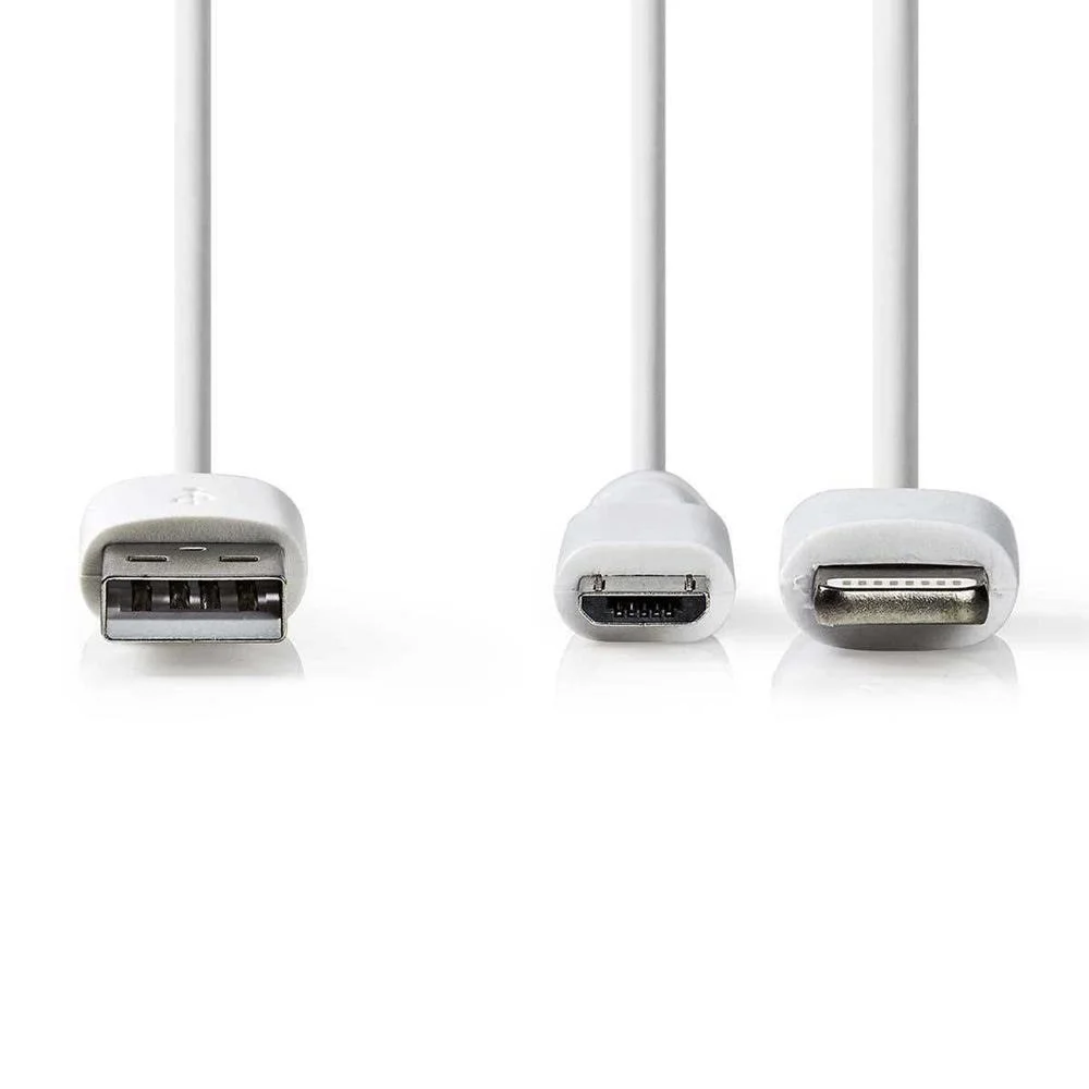Cabo de Carregamento e Sincronização 2-Em-1 Usb.