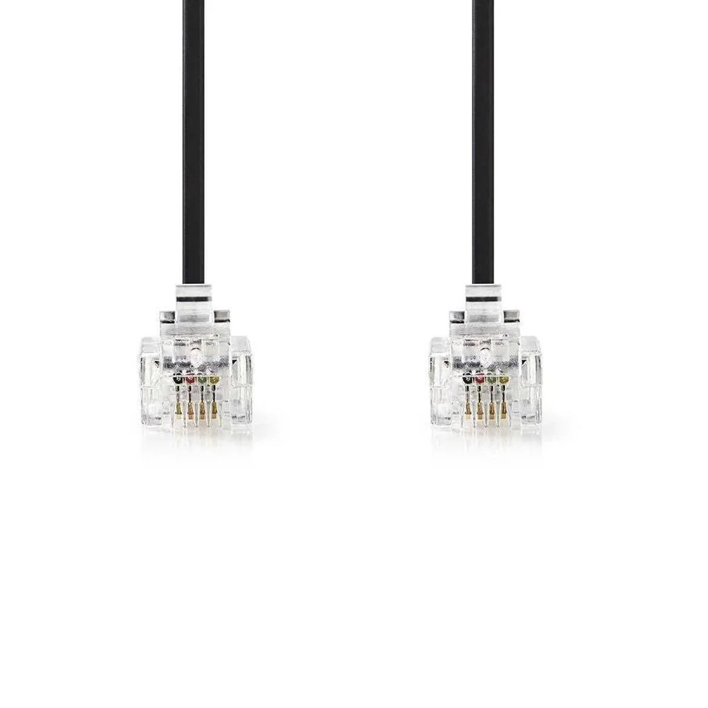 Cabo Telefónico  Rj11macho  Rj11macho  5 M  5 M  Chapeado  Tipo de Cabo  Rj1preto
