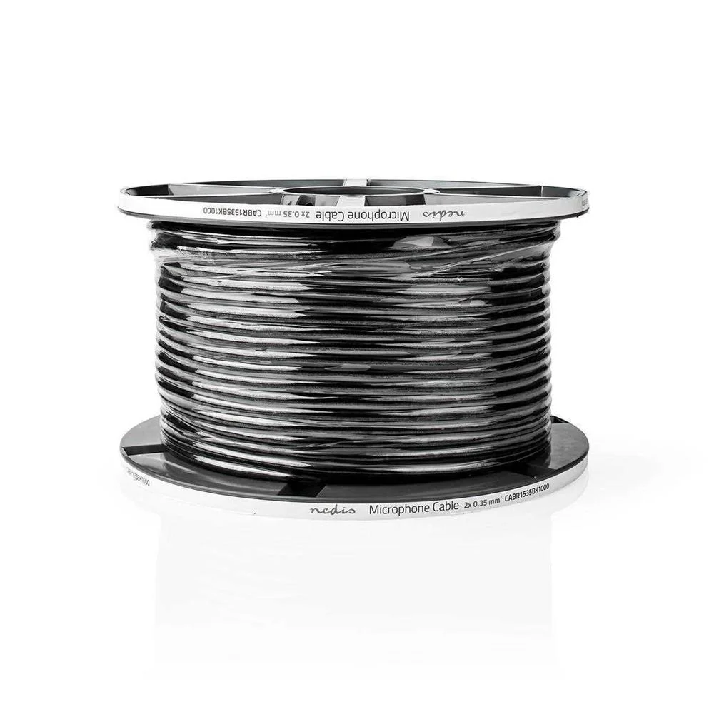 Cabo de Microfone 2x 0.35 Mm2 100 M Carrete.