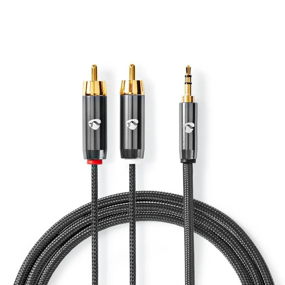 Cabo De Áudio Stereo 3.5 Mm Macho - 2X Rca Mac.