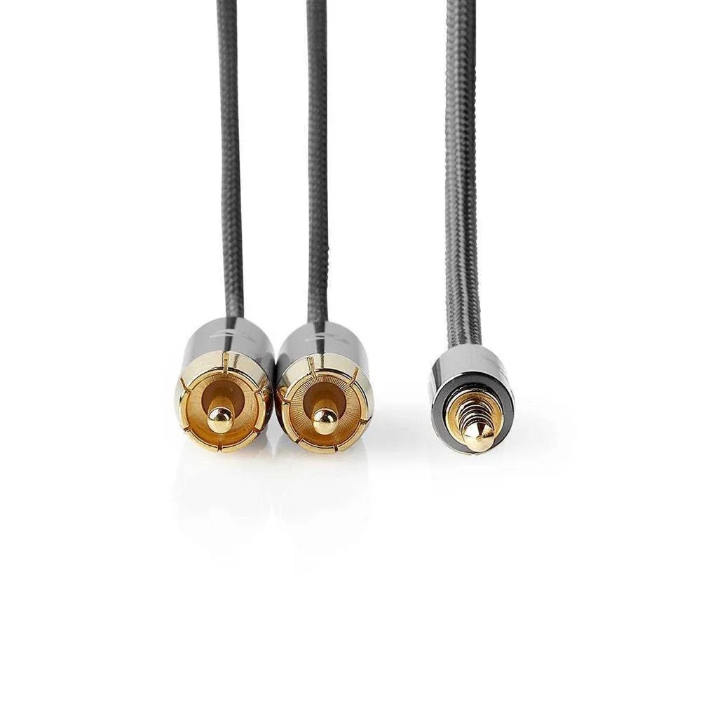 Cabo De Áudio Stereo 3.5 Mm Macho - 2X Rca Mac.