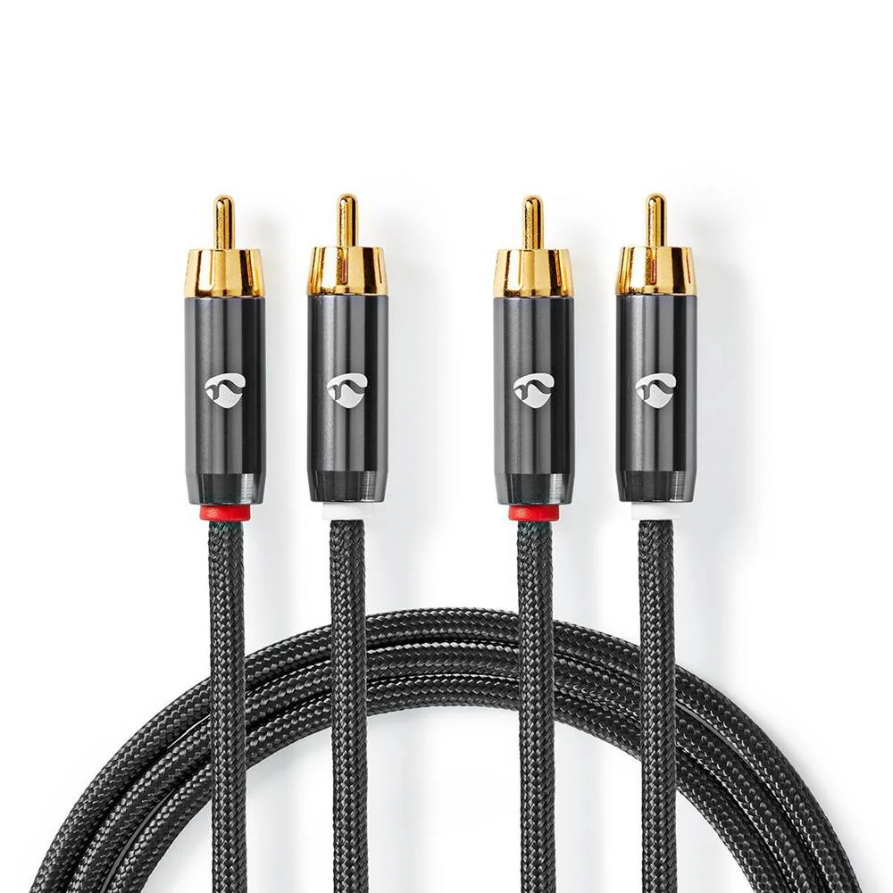 Cabo de Áudio Stereo 2x Rca Macho - 2x Rca Mac.