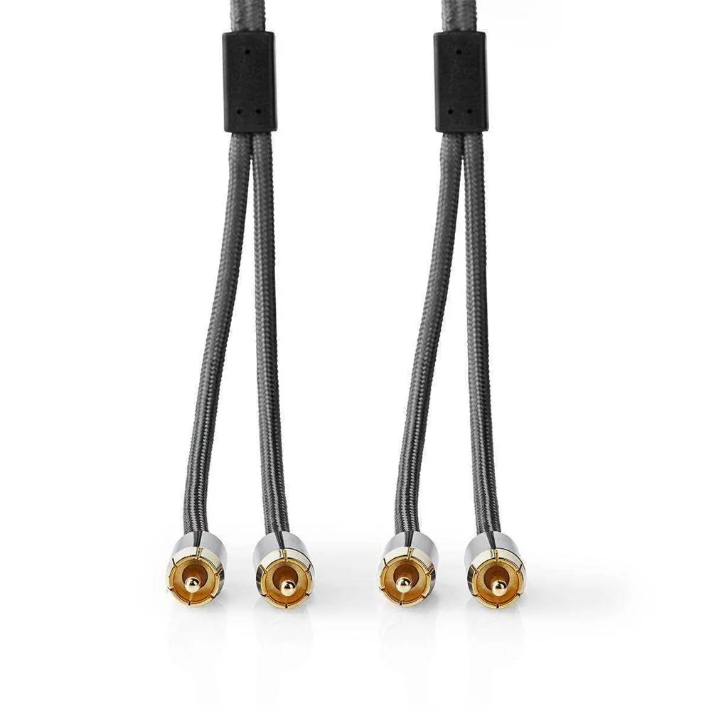 Cabo de Áudio Stereo 2x Rca Macho - 2x Rca Mac.