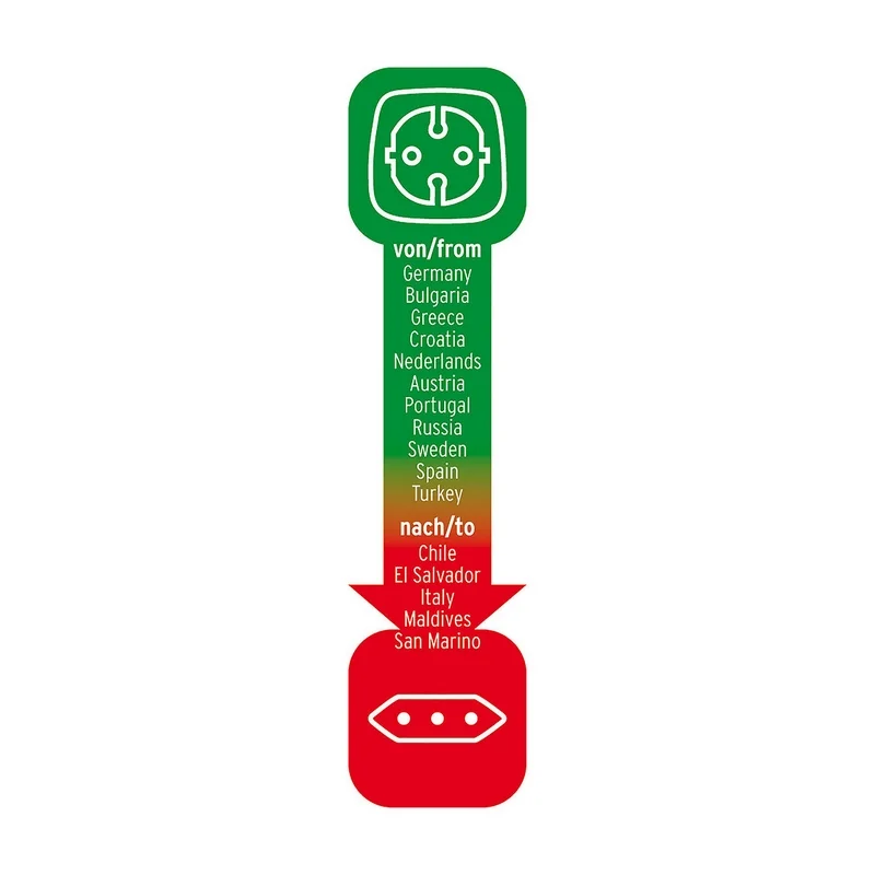 Adaptador Combo De Viagem - Terra Para A Itália
