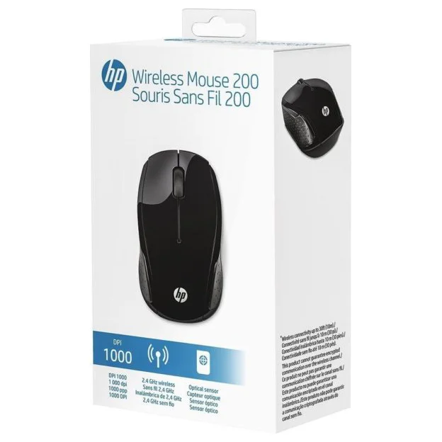 Ratón Inalámbrico Hp 200 X6w31aa/ Hasta 1000 Dpi