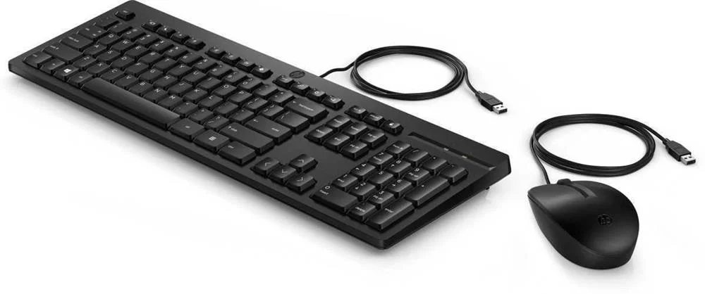Teclado Mouse Con Cable Hp 225 - Precio Válido P/.