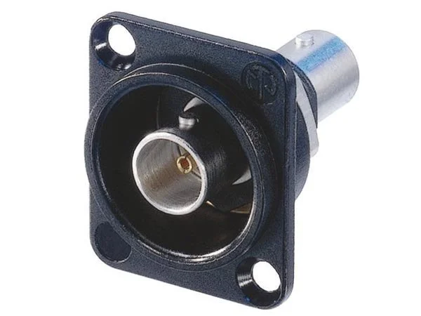 Neutrik - Bnc - Black D-Size Housing - Feed-Throu.
