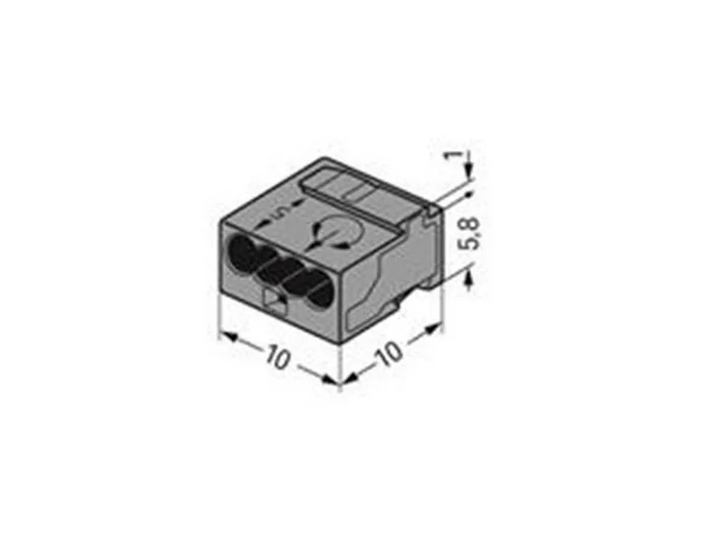 Conector Micro Push-Wire para Caixas de Junção 4-.