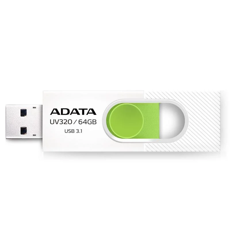 Pen Usb Adata Uv320 64gb Branco e Verde