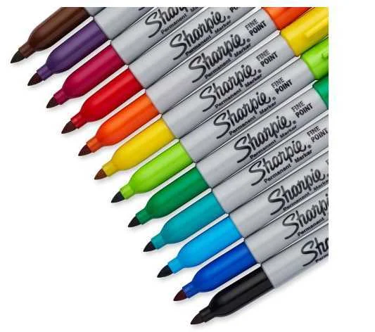 Fine Point Permanent Markers of 18 Units Assorted.