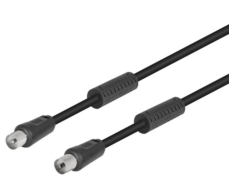 Cabo de Antena de Tv Macho - Femea com Ferrites 5m