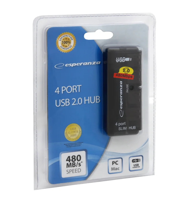 Hub Usb 2.0 C/ 4 Portas Usb