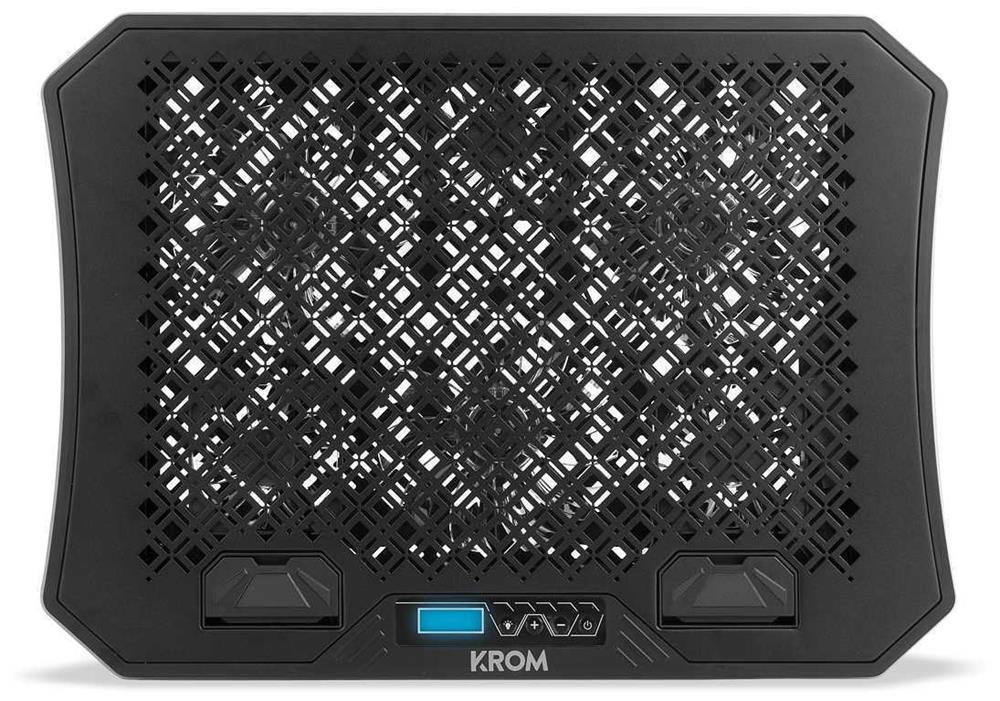 Krom Base Refrigeracion Portatil Hasta 19". Soporte Smartphone. Hub 2 X Usb. RGB (Nxkromkooler)