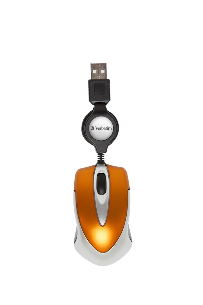 Verbatim Usb Maus Go Mini Optical Travel Volcanic Orange Retail