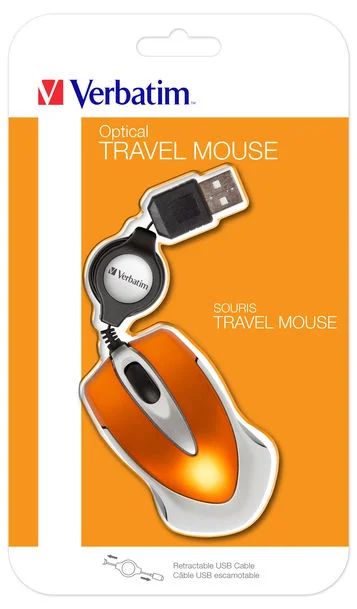 Verbatim Usb Maus Go Mini Optical Travel Volcanic Orange Retail