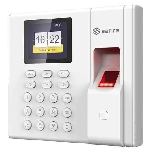 Controlo de Presen&ccedil;a - Impress&otilde;es Digitais, Cart&atilde;o Mf e Teclado - 1.000 Grava&ccedil;&otilde;es / 100.000 Registos