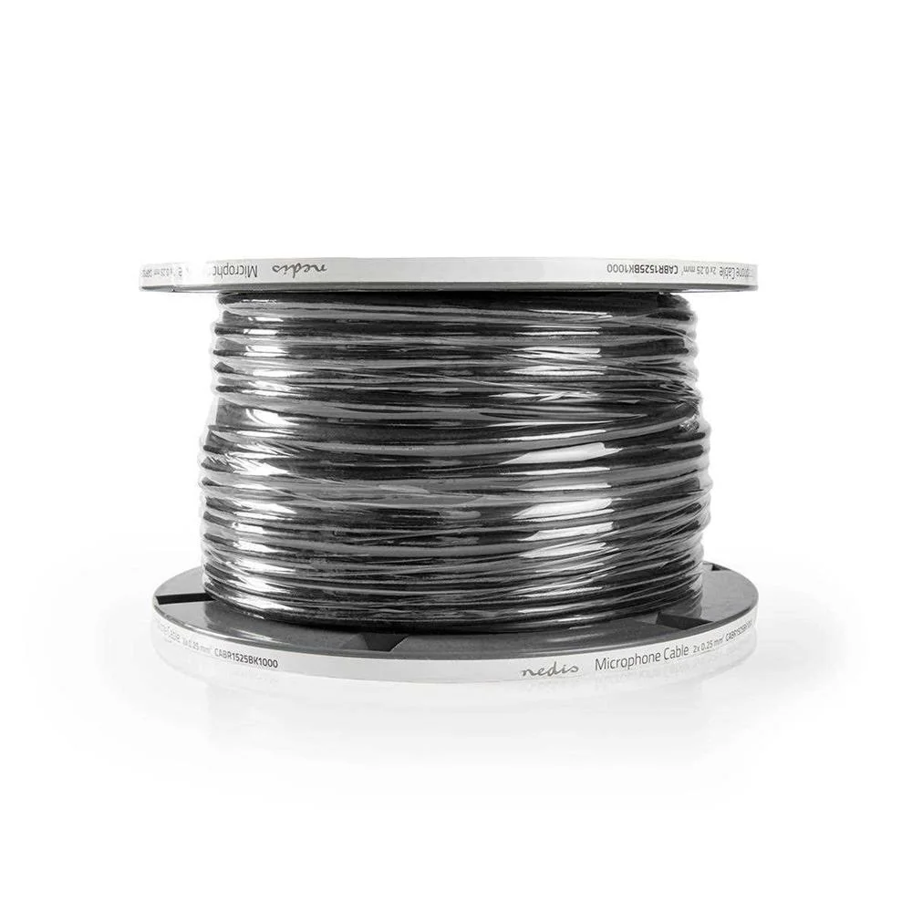Cabo de Microfone 2x 0.25 Mm2 100 M Carrete.
