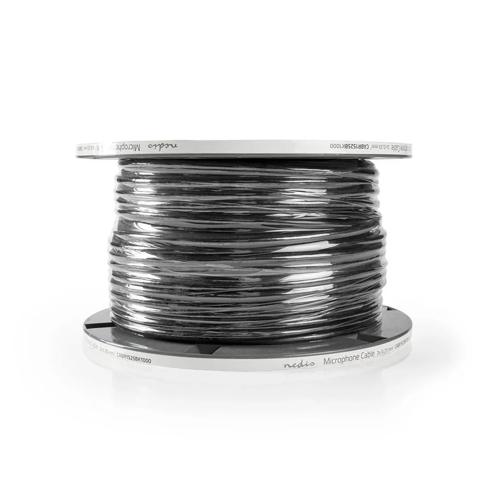 Cabo de Microfone 2x 0.25 Mm2 100 M Carrete.