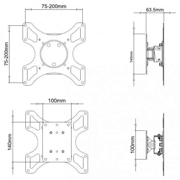 TECHLY ICA-LCD 2900B, 48,3 CM (19"), 94 CM (37"),.