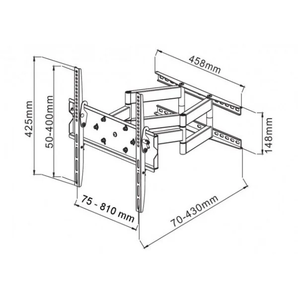 Techly Wandhalterung Lcd Tv 42"-70" Fullmotion Dual Arm Schw