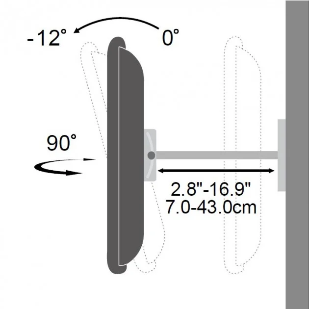 Techly Ica-Plb 147m, 58,4 Cm (23"), 139,7 Cm (55".