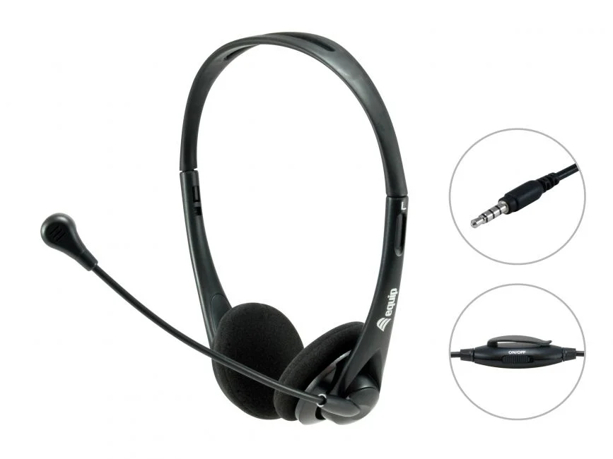 Equip Life Headsets C/Micro Função Volume e Mute Jack 3.5" #Black Friday#