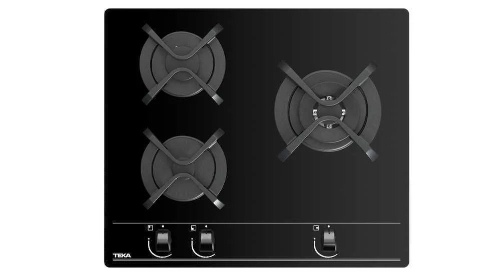 Gas Hob Gbc 63010 Kbn 3 Zones 6250w (Black) - Teka
