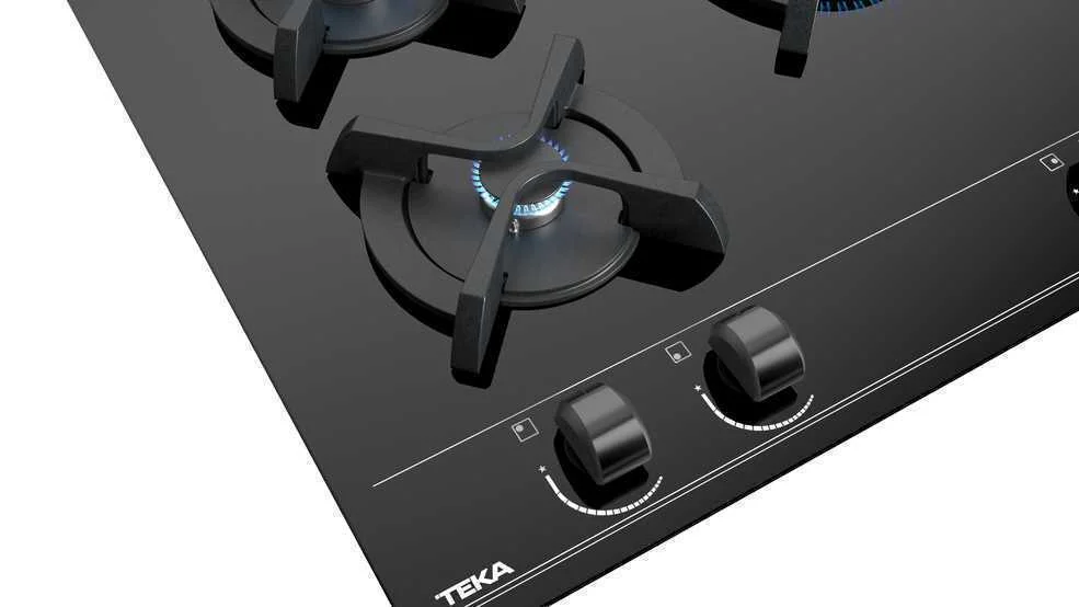 Gas Hob Gbc 63010 Kbn 3 Zones 6250w (Black) - Teka