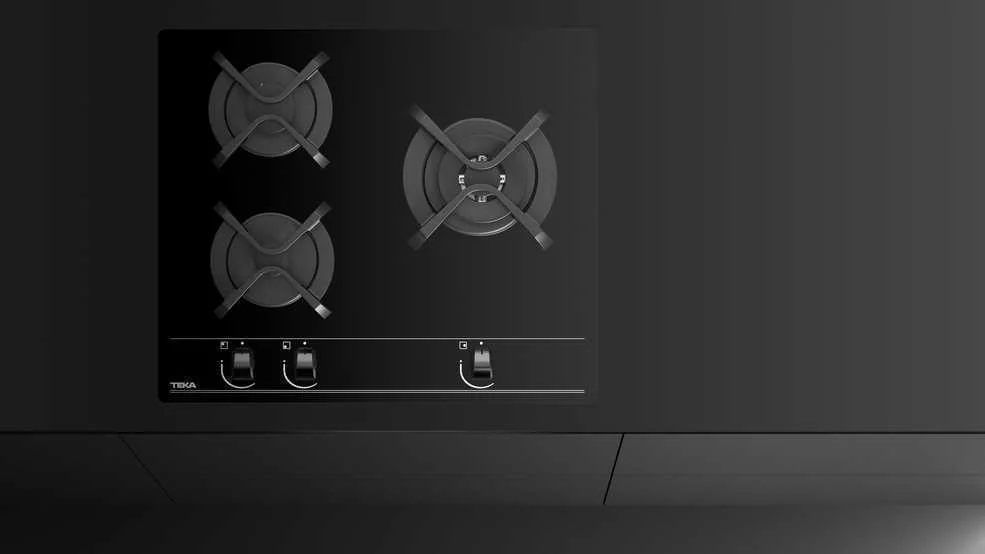 Gas Hob Gbc 63010 Kbn 3 Zones 6250w (Black) - Teka